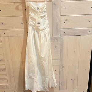 **NWT Peppermayo White Strapless Maxi Dress